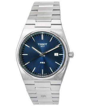 Tissot PRX T-Classic ruostumattomasta teräksestä valmistettu sininen kellotaulu kvartsi T137.410.11.041.00 T1374101104100 100M m