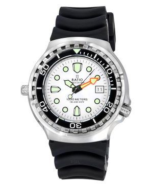 Suhde FreeDiver Helium Safe Sapphire Quartz White Kellotaulu 1038EF102V-WHT 1000M Miesten kello