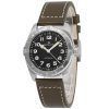 Hamilton Khaki Field Expedition nahkahihna musta kellotaulu automaattinen H70225830 100M miesten kello