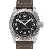 Hamilton Khaki Field Expedition nahkahihna musta kellotaulu automaattinen H70225830 100M miesten kello