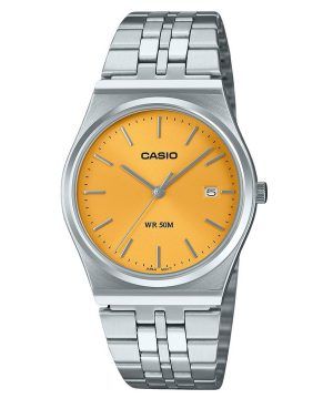 Casio Standard Analoginen ruostumattomasta teräksestä valmistettu keltainen kellotaulu kvartsi MTP-B145D-9AV Unisex kello