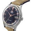 Orient Bambino Version 4 Klassinen mokkanahkahihna tummansininen kellotaulu automaattinen RA-AC0P02L10B miesten kello