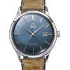 Orient Bambino Version 4 Klassinen mokkanahkahihna, sininen kellotaulu automaattinen RA-AC0P03L10B miesten kello