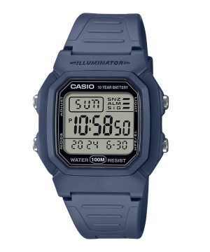 Casio digitaalinen hartsihihna vaaleansininen kvartsi W-800H-2AV 100M miesten kello