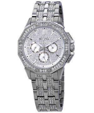 Bulova Octava Crystal Accents hopea monitoimikelloinen kvartsi 96C134 miesten kello