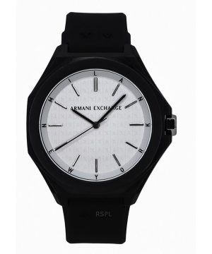 Armani Exchange silikonihihna valkoinen kellotaulu Quartz AX4600 miesten kello