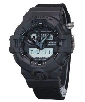 Casio G-Shock analoginen digitaalinen Eco-kangashihna musta kellotaulu Quartz GA-700BCE-1A 200M miesten kello