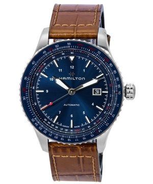 Hamilton Khaki Aviation Converter sininen kellotaulu automaattinen H76645540 100M miesten kello