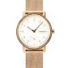 Skagen Kuppel Lille Rose Gold ruostumaton teräs valkoinen kellotaulu kvartsi SKW3099 naisten kello