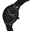 Skagen Riis Midnight ruostumattomasta teräksestä valmistettu musta kellotaulu kvartsi SKW6886 miesten kello