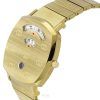 Gucci Grip Goldfarbene Edelstahl-Quarzuhr mit goldenem Zifferblatt YA157409, Unisex