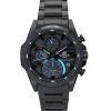 Casio Edifice Analoginen kronografi ruostumattomasta teräksestä musta kellotaulu aurinkopaneeli EQS-940DC-1B 100M miesten kello