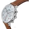 Zeppelin LZ129 Hindenburg Chronograph ruskea nahkaranneke beige kellotaulu Solar 80865N miesten kello