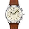 Zeppelin Mediterranee Chronograph nahkaranneke beige kellotaulu kvartsi 96705 miesten kello