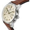 Zeppelin Mediterranee Chronograph nahkaranneke beige kellotaulu kvartsi 96705 miesten kello