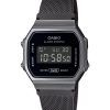 Casio Vintage digitaalinen ruostumattomasta teräksestä valmistettu rannekoru kvartsi A168WEMB-1B unisex kello