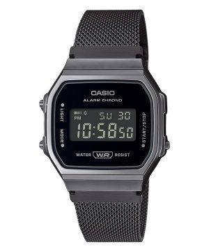 Casio Vintage digitaalinen ruostumattomasta teräksestä valmistettu rannekoru kvartsi A168WEMB-1B unisex kello