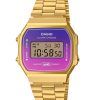 Casio Vintage Digital Gold Tone ruostumattomasta teräksestä valmistettu rannekoru kvartsi A168WERG-2A unisex kello