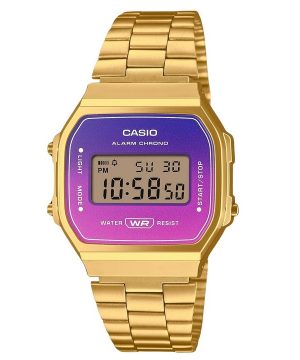 Casio Vintage Digital Gold Tone ruostumattomasta teräksestä valmistettu rannekoru kvartsi A168WERG-2A unisex kello