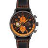 AVI-8 Hawker Hurricane Classic Chronograph Noire nahkahihna, musta kellotaulu AV-4011-0R miesten kello