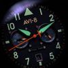 AVI-8 Hawker Hurricane Carey Dual Time Gutersloh ruostumattomasta teräksestä valmistettu sininen kellotaulu AV-4088-22 miesten kello