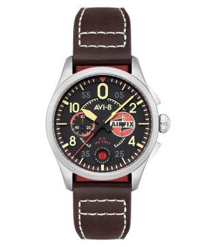 AVI-8 Spitfire Lock Chronograph Airfix Edition Raven Black Dial Quartz AV-4089-09 Miesten kello