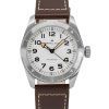 Hamilton Khaki Field Expedition nahkahihna valkoinen kellotaulu automaattinen H70225510 100M miesten kello