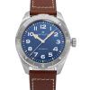 Hamilton Khaki Field Expedition nahkahihna, sininen kellotaulu automaattinen H70315540 100M miesten kello