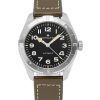 Hamilton Khaki Field Expedition nahkahihna musta kellotaulu automaattinen H70315830 100M miesten kello