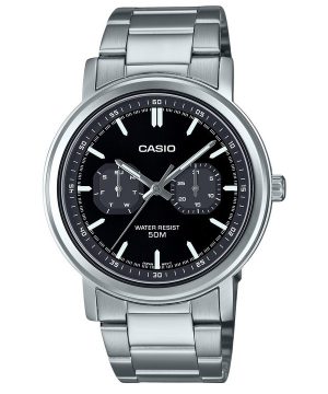 Casio Standard Analoginen ruostumattomasta teräksestä valmistettu musta kellotaulu kvartsi MTP-E335D-1EV miesten kello