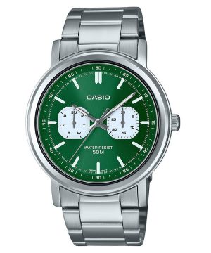 Casio Standard analoginen ruostumattomasta teräksestä valmistettu vihreä kellotaulu kvartsi MTP-E335D-3EV miesten kello