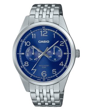 Casio Standard Analoginen ruostumattomasta teräksestä valmistettu sininen kellotaulu kvartsi MTP-E340D-2AV miesten kello