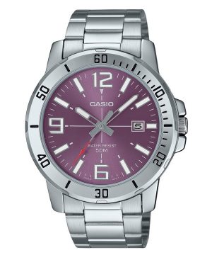 Casio Standard Analoginen ruostumattomasta teräksestä valmistettu violetti kellotaulu kvartsi MTP-VD01D-6BV miesten kello