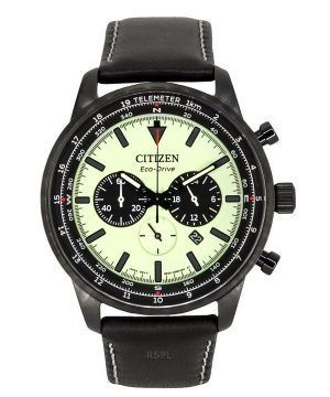 Citizen Eco-Drive Chronograph -nahkahihna Täysin valoisa vihreä kellotaulu CA4505-21X 100M miesten kello