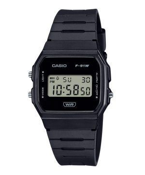 Casio POP digitaalinen musta biopohjainen hartsihihna kvartsi F-91WB-1A unisex kello