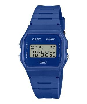 Casio POP digitaalinen sininen biopohjainen hartsihihna kvartsi F-91WB-2A1 unisex kello