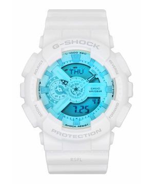 Casio G-Shock analoginen digitaalinen valkoinen hartsihihna monivärinen kellotaulu kvartsi GA-110TL-7A 200M miesten kello