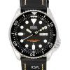 Seiko automaattisen sukeltajan suhteen musta nahka SKX007J1-LS2 200M miesten kello