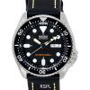 Seiko automaattisen sukeltajan suhteen musta nahka SKX007K1-LS2 200M miesten kello