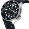 Seiko automaattisen sukeltajan suhteen musta nahka SKX007K1-LS2 200M miesten kello