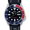 Seiko automaattisen sukeltajan suhteen musta nahka SKX009K1-LS2 200M miesten kello