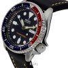 Seiko automaattisen sukeltajan suhteen musta nahka SKX009K1-LS2 200M miesten kello