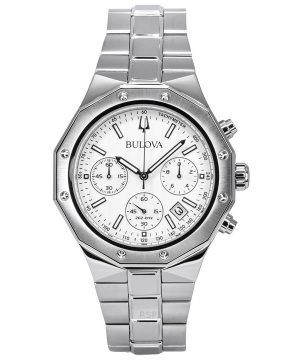 Bulova Classic Precisionist Chronograph ruostumattomasta teräksestä hopea kellotaulu kvartsi 96B408 100M miesten kello