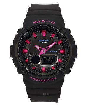 Casio Baby-G analoginen digitaalinen hartsihihna musta kellotaulu kvartsi BGA-280DN-1A 100M naisten kello