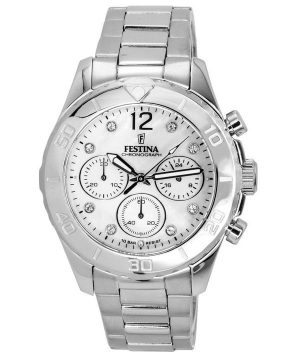 Festina Boyfriend Chronograph hopea kellotaulu kvartsi F20603-1 F206031 100M naisten kello