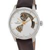 Hamilton Jazzmaster nahkaranneke, hopea avoin sydänkellotaulu, automaattinen H32675551 miesten kello