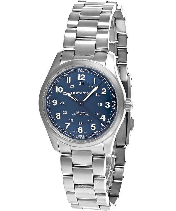 Hamilton Khaki Field Titanium Blue kellotaulu automaattinen H70205140 100M miesten kello