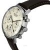 Iron Annie Bauhaus Chronograph Vegaaninen nahkaranneke, kermanvärinen kellotaulu Solar 50865n miesten kello