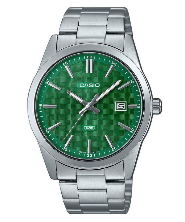 Casio Standard analoginen ruostumattomasta teräksestä valmistettu vihreä kellotaulu kvartsi MTP-VD03D-3A1 miesten kello