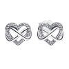 Pandora Sparkling Infinity Heart -nappikorvakorut 292667C01 naisille